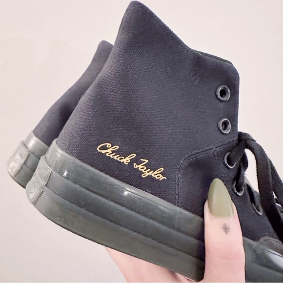 Converse Chuck 70 Marquis Embroidered Chuck Taylor Black High-Top Sneakers Black - Picture 5 of 7